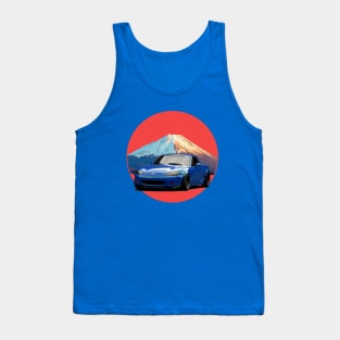 Blue NB Mazda Miata/MX-5 - Mount Fuji Jinba Ittai Roadster Life Tank Top